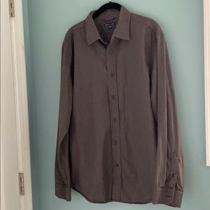 EUC GAP brown button down